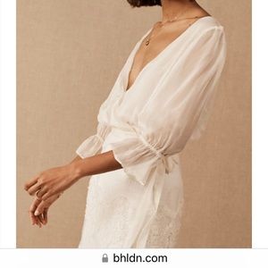 BHLDN wedding dress topper, Catherine Deane, size medium, ivory/sheer